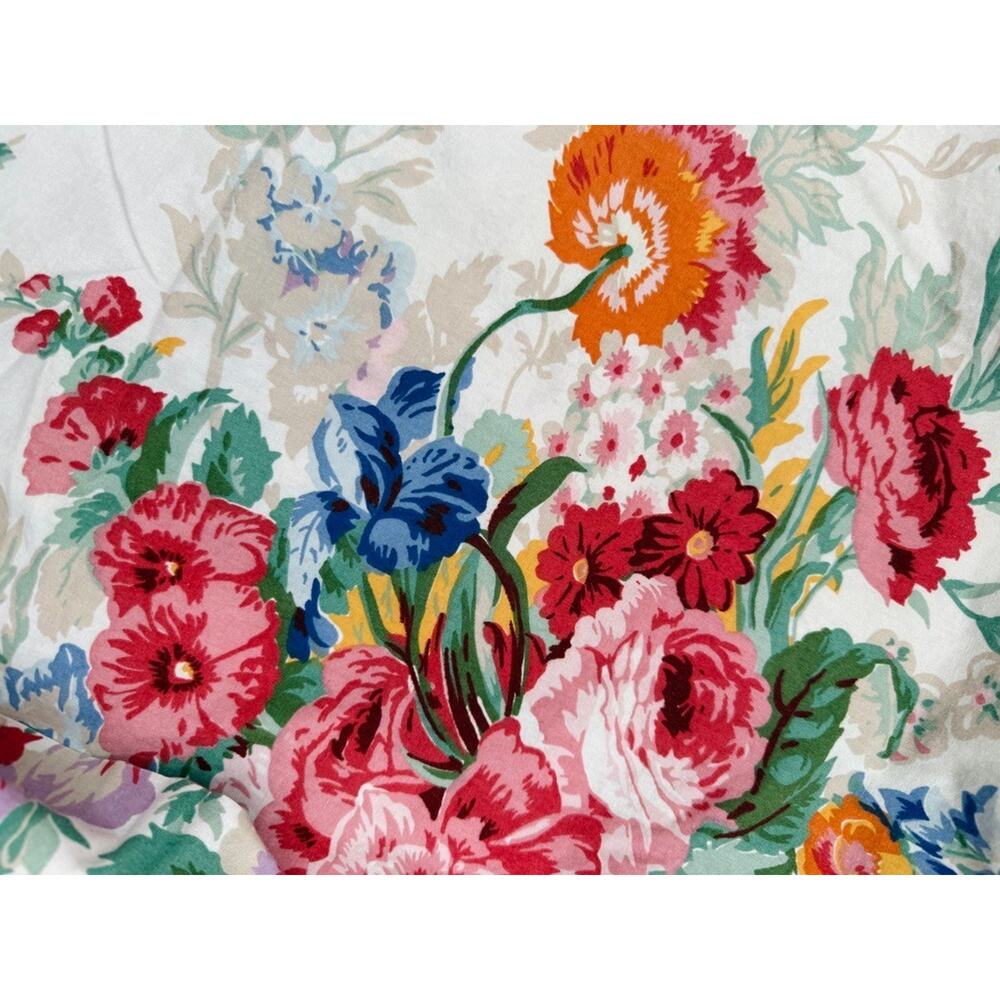 Ralph Lauren Southampton Beach House King FLAT Sheet Floral Cottage Vintage READ
